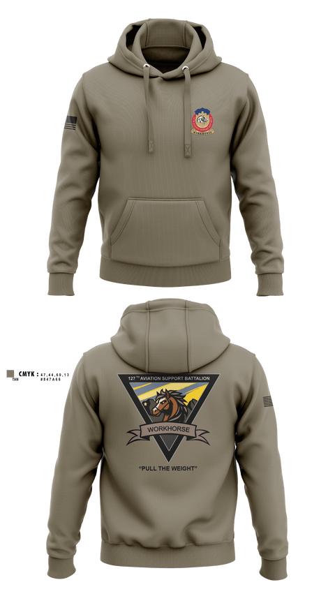 Hoodie, 127th ASB WORKHORSE, Army, Teamtime, Team time, sublimation, custom sports apparel, team uniforms, spirit wear, spiritwear, sports uniforms, custom shirts, team store, custom team store, fundraiser sports, apparel fundraiser