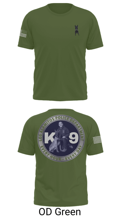 Los Alamitos Police K9 92789810 Old School Cotton Feel Shirt - 48