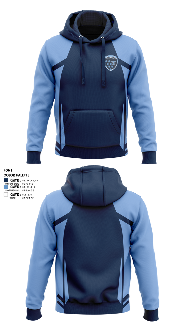 Hoodie, THUNDER, Men's Soccer, Teamtime, Team time, sublimation, custom sports apparel, team uniforms, spirit wear, spiritwear, sports uniforms, custom shirts, team store, custom team store, fundraiser sports, apparel fundraiser