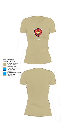 Womens Short Sleeve Vneck Shirt, DPS, Police, Teamtime, Team time, sublimation, custom sports apparel, team uniforms, spirit wear, spiritwear, sports uniforms, custom shirts, team store, custom team store, fundraiser sports, apparel fundraiser