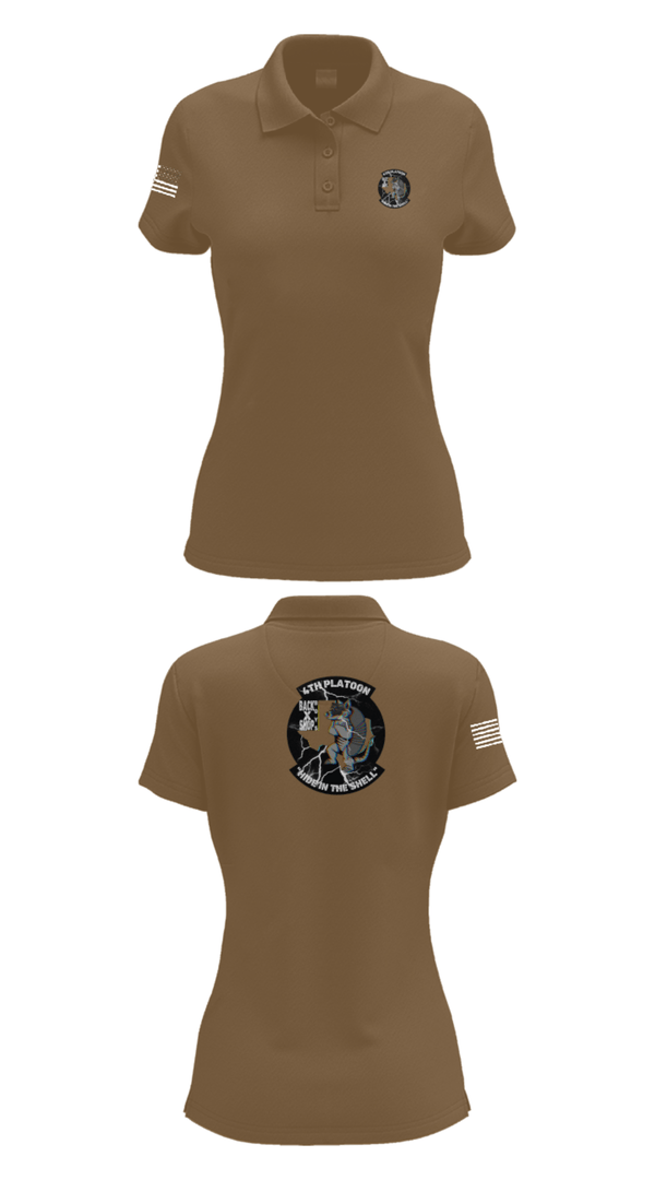 Women's Short Sleeve Performance Polo, 90th ASB B co 4Th Platoon, Army, Teamtime, Team time, sublimation, custom sports apparel, team uniforms, spirit wear, spiritwear, sports uniforms, custom shirts, team store, custom team store, fundraiser sports, apparel fundraiser