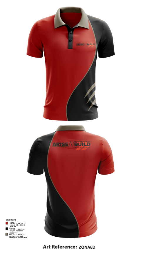 Short Sleeve Performance Polo, Arise N Build, , Teamtime, Team time, sublimation, custom sports apparel, team uniforms, spirit wear, spiritwear, sports uniforms, custom shirts, team store, custom team store, fundraiser sports, apparel fundraiser