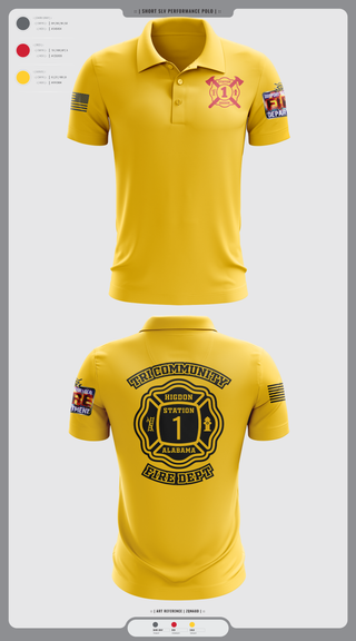 Short Sleeve Performance Polo, Tri-Community fire, Fire Department, Teamtime, Team time, sublimation, custom sports apparel, team uniforms, spirit wear, spiritwear, sports uniforms, custom shirts, team store, custom team store, fundraiser sports, apparel fundraiser