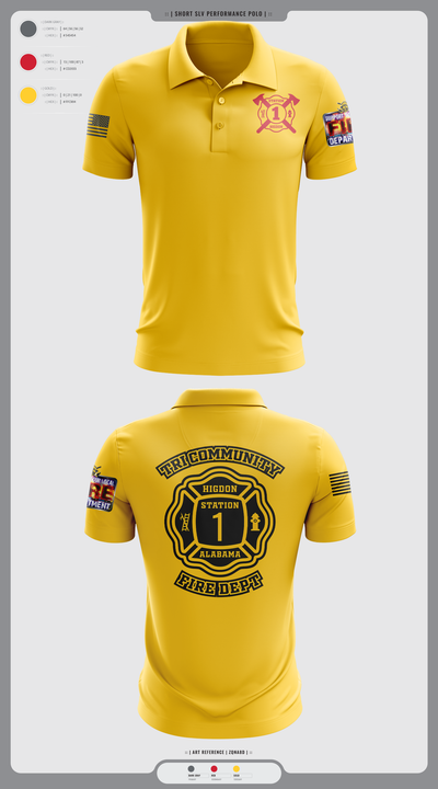 Tri-Community fire 52008799 Short Sleeve Performance Polo - 3