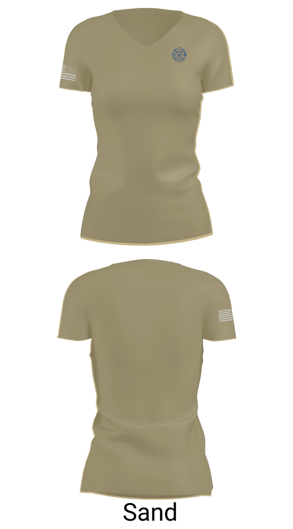 Womens Short Sleeve Vneck Shirt, Lakewood Fire Department, Fire Department, Teamtime, Team time, sublimation, custom sports apparel, team uniforms, spirit wear, spiritwear, sports uniforms, custom shirts, team store, custom team store, fundraiser sports, apparel fundraiser