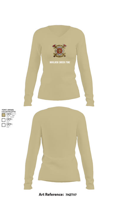 Boulder creek fire 92680239 Women's Long Sleeve V-neck Shirt - 82