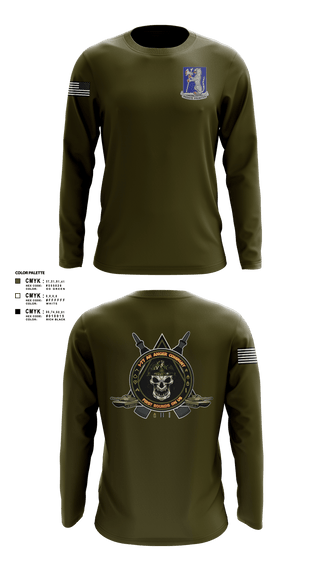 Long Sleeve Performance Shirt, 1-77 AR A Co., Army, Teamtime, Team time, sublimation, custom sports apparel, team uniforms, spirit wear, spiritwear, sports uniforms, custom shirts, team store, custom team store, fundraiser sports, apparel fundraiser