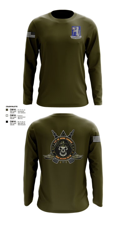 1-77 AR A Co. 43528824 Long Sleeve Performance Shirt - 103