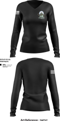 U.S. Federal Law Enforcement Training Center Law Enforcement Control Tactics Instructor Training Program LECTITP 3663702 Women's Long Sleeve V-neck Shirt - 27
