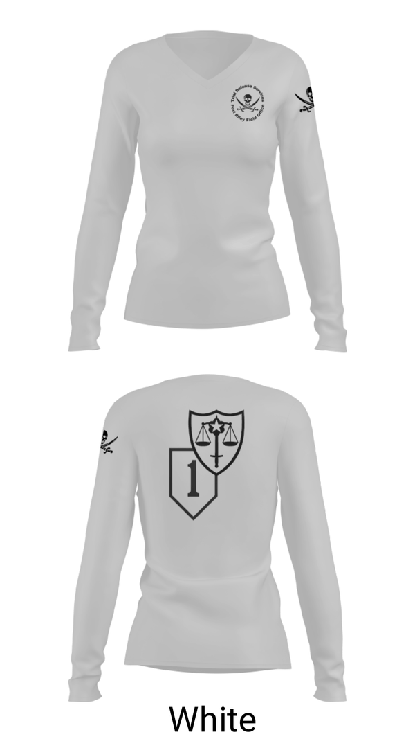 Women's Long Sleeve Vneck Shirt, Trial Defense Service, Army, Teamtime, Team time, sublimation, custom sports apparel, team uniforms, spirit wear, spiritwear, sports uniforms, custom shirts, team store, custom team store, fundraiser sports, apparel fundraiser
