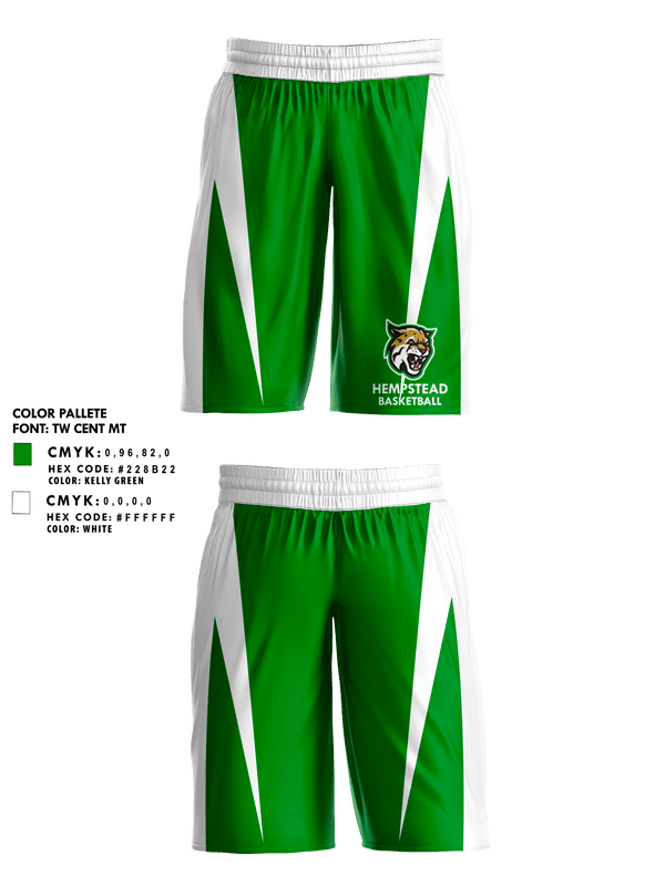 Mens Basketball Shorts, Hempstead Middle School Basketball, Women's Basketball, Teamtime, Team time, sublimation, custom sports apparel, team uniforms, spirit wear, spiritwear, sports uniforms, custom shirts, team store, custom team store, fundraiser sports, apparel fundraiser