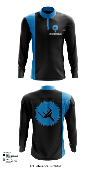 Quarter Zip Jacket, Ji pro Windows cleaning, , Teamtime, Team time, sublimation, custom sports apparel, team uniforms, spirit wear, spiritwear, sports uniforms, custom shirts, team store, custom team store, fundraiser sports, apparel fundraiser