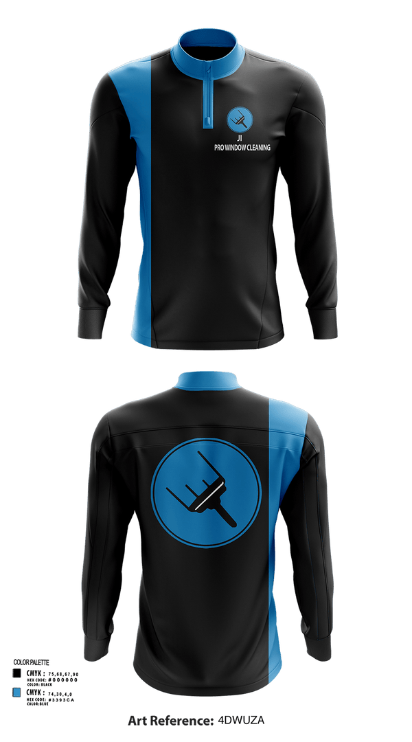 Quarter Zip Jacket, Ji pro Windows cleaning, , Teamtime, Team time, sublimation, custom sports apparel, team uniforms, spirit wear, spiritwear, sports uniforms, custom shirts, team store, custom team store, fundraiser sports, apparel fundraiser