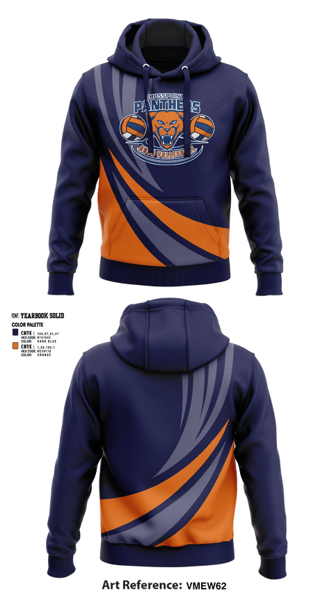 Hoodie, Crosspointe Panthers, Men's Volleyball, Teamtime, Team time, sublimation, custom sports apparel, team uniforms, spirit wear, spiritwear, sports uniforms, custom shirts, team store, custom team store, fundraiser sports, apparel fundraiser