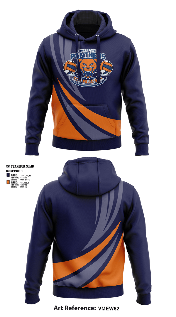 Hoodie, Crosspointe Panthers, Men's Volleyball, Teamtime, Team time, sublimation, custom sports apparel, team uniforms, spirit wear, spiritwear, sports uniforms, custom shirts, team store, custom team store, fundraiser sports, apparel fundraiser