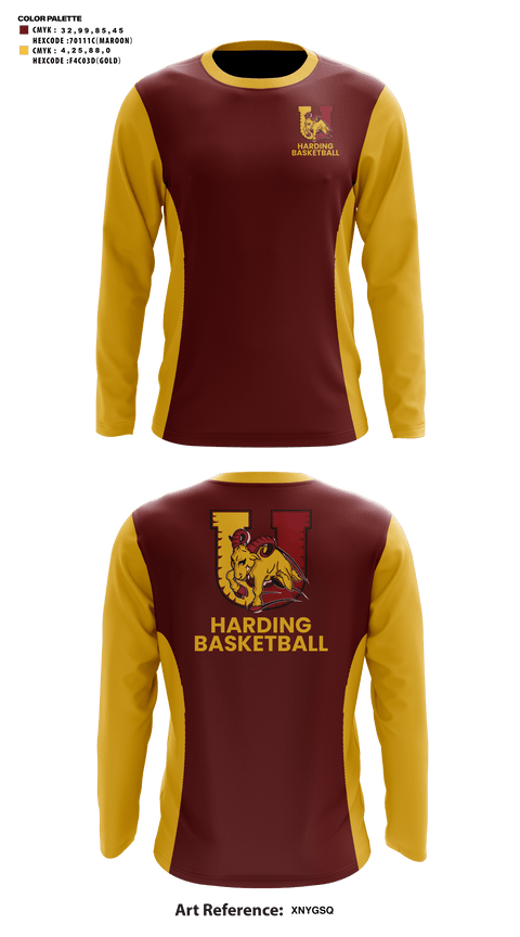 Long Sleeve Shooting Shirt, Harding University High School Basketball, Men's Basketball, Teamtime, Team time, sublimation, custom sports apparel, team uniforms, spirit wear, spiritwear, sports uniforms, custom shirts, team store, custom team store, fundraiser sports, apparel fundraiser