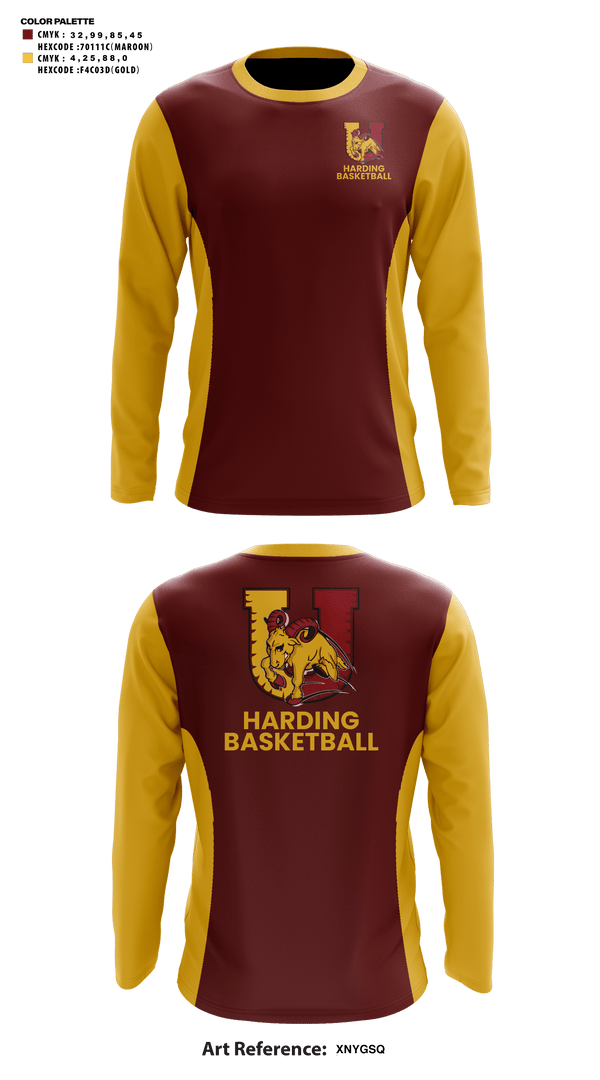 Long Sleeve Shooting Shirt, Harding University High School Basketball, Men's Basketball, Teamtime, Team time, sublimation, custom sports apparel, team uniforms, spirit wear, spiritwear, sports uniforms, custom shirts, team store, custom team store, fundraiser sports, apparel fundraiser