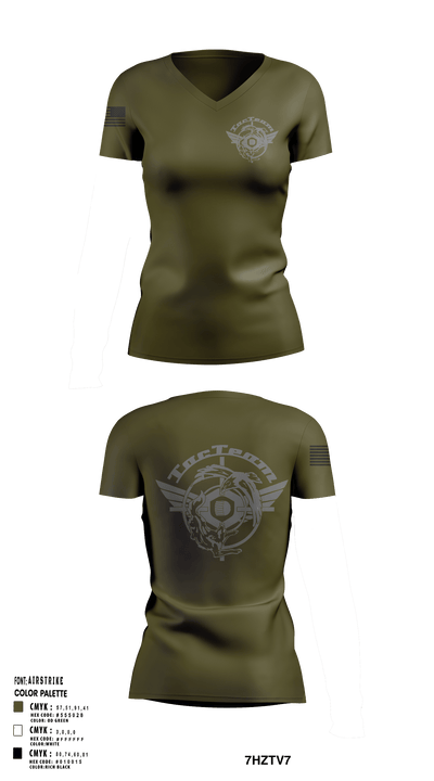 TacTeam 28181044 Women's Short Sleeve V-neck Shirt - 126