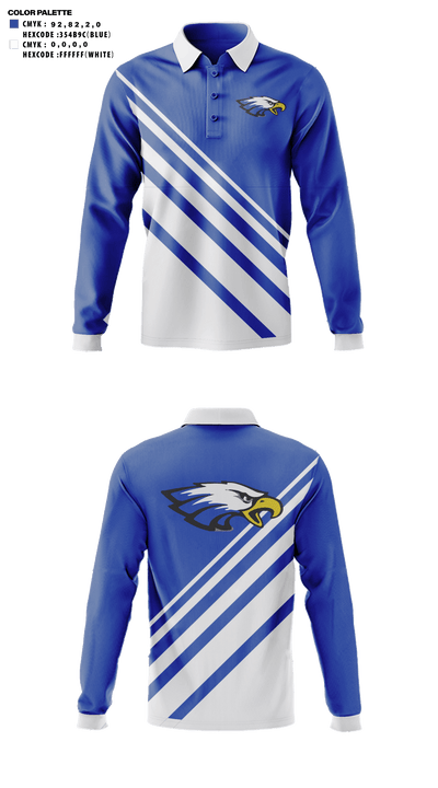 Grain Valley R-5 High School Golf 92827098 Long Sleeve Performance Polo - 41