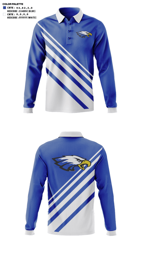 Long Sleeve Performance Polo, Grain Valley R-5 High School Golf, Golf, Teamtime, Team time, sublimation, custom sports apparel, team uniforms, spirit wear, spiritwear, sports uniforms, custom shirts, team store, custom team store, fundraiser sports, apparel fundraiser