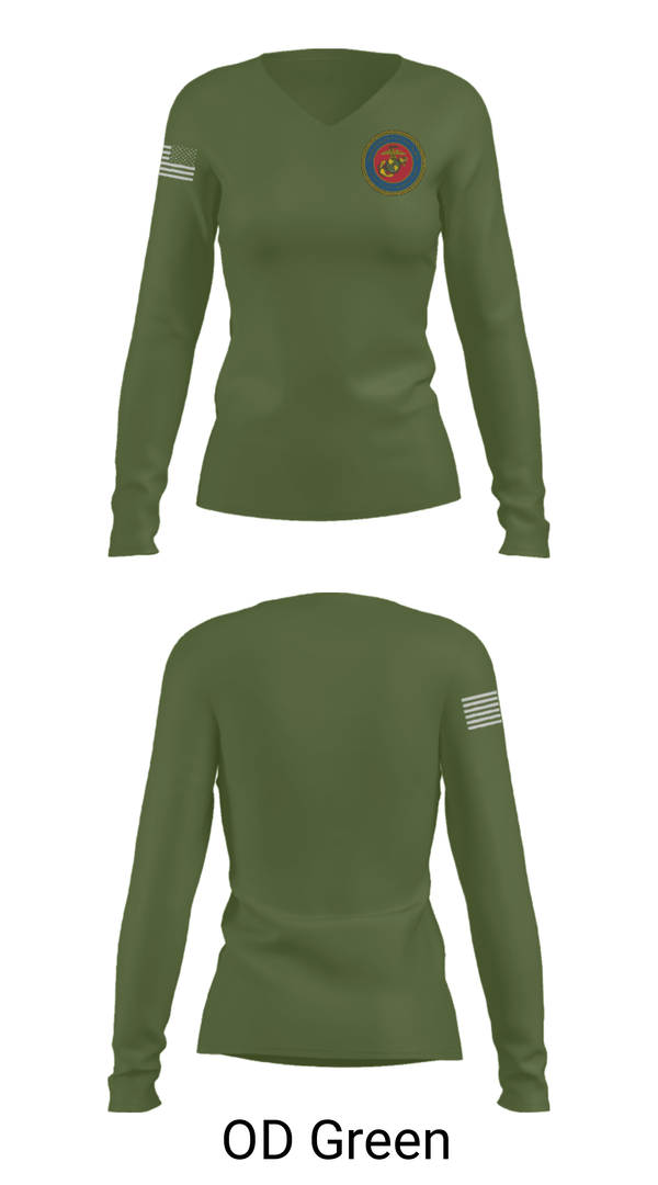 Women's Long Sleeve Vneck Shirt, 189/34th unit, Marines, Teamtime, Team time, sublimation, custom sports apparel, team uniforms, spirit wear, spiritwear, sports uniforms, custom shirts, team store, custom team store, fundraiser sports, apparel fundraiser