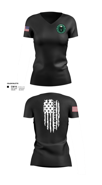 Warrant & Extradition 9270531 Women's Short Sleeve V-neck Shirt - 5