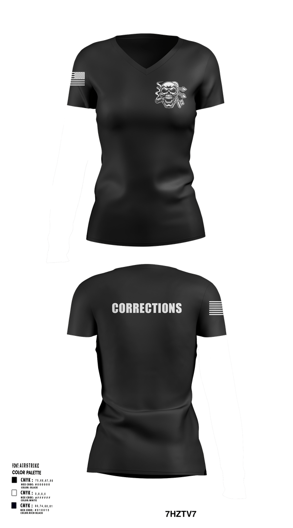 Womens Short Sleeve Vneck Shirt, Corrections, Police, Teamtime, Team time, sublimation, custom sports apparel, team uniforms, spirit wear, spiritwear, sports uniforms, custom shirts, team store, custom team store, fundraiser sports, apparel fundraiser