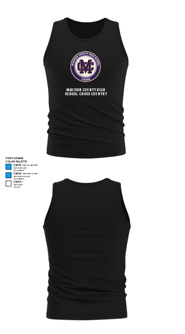 Tank Top, Madison County High School Cross Country, Cross Country, Teamtime, Team time, sublimation, custom sports apparel, team uniforms, spirit wear, spiritwear, sports uniforms, custom shirts, team store, custom team store, fundraiser sports, apparel fundraiser