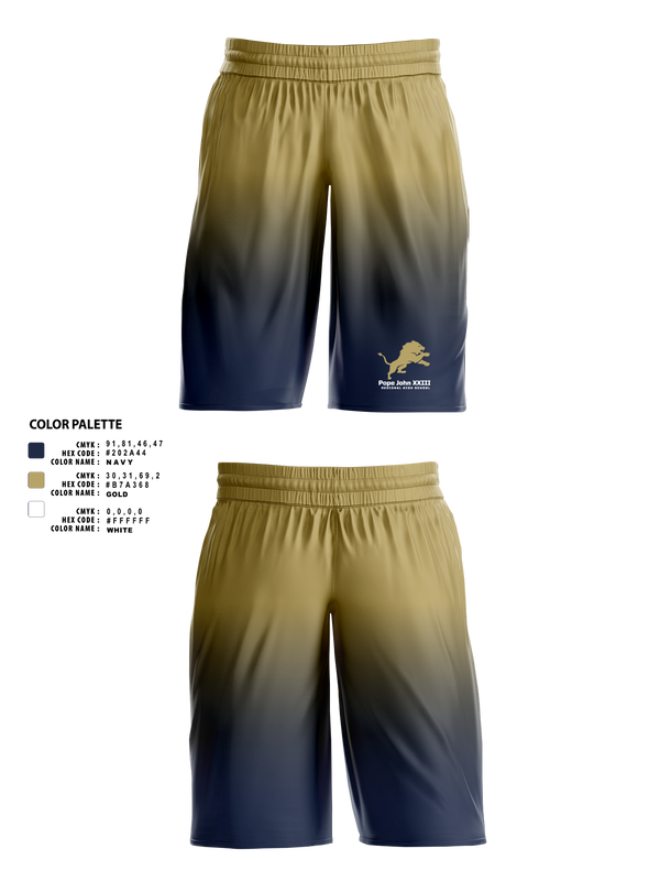 Mens Basketball Shorts, Pope John XXIII Regional High School Basketball, Men's Basketball, Teamtime, Team time, sublimation, custom sports apparel, team uniforms, spirit wear, spiritwear, sports uniforms, custom shirts, team store, custom team store, fundraiser sports, apparel fundraiser