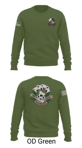 Crew Neck Sweatshirt, Gamblers, Army, Teamtime, Team time, sublimation, custom sports apparel, team uniforms, spirit wear, spiritwear, sports uniforms, custom shirts, team store, custom team store, fundraiser sports, apparel fundraiser
