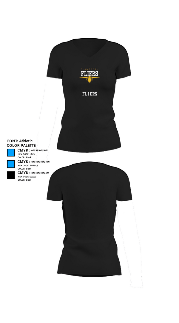 Women's Short Sleeve Vneck Shirt, Fliers, Baseball, Teamtime, Team time, sublimation, custom sports apparel, team uniforms, spirit wear, spiritwear, sports uniforms, custom shirts, team store, custom team store, fundraiser sports, apparel fundraiser