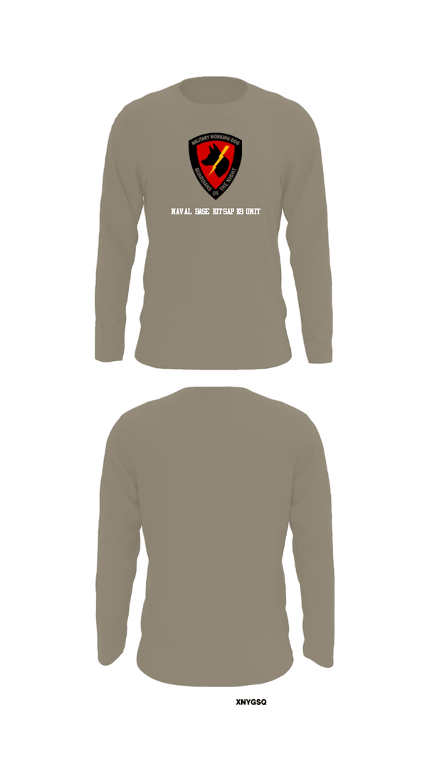 Long Sleeve Performance Shirt, Naval Base Kitsap K9 Unit, Navy, Teamtime, Team time, sublimation, custom sports apparel, team uniforms, spirit wear, spiritwear, sports uniforms, custom shirts, team store, custom team store, fundraiser sports, apparel fundraiser