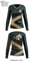 Hope Christian Middle School Cheer 1829633 Women's Long Sleeve V-neck Shirt - 41