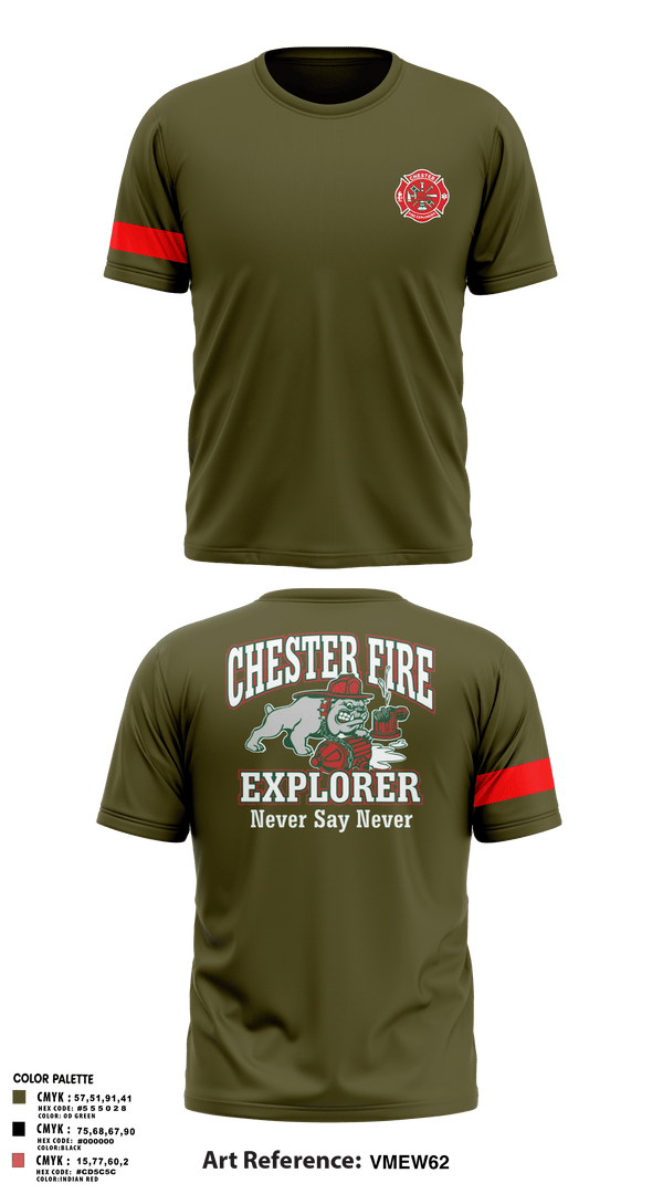 Short Sleeve Performance Shirt, Chester fire explorers, Fire Department, Teamtime, Team time, sublimation, custom sports apparel, team uniforms, spirit wear, spiritwear, sports uniforms, custom shirts, team store, custom team store, fundraiser sports, apparel fundraiser