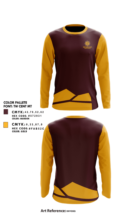 West Bend East High School Cross Country 4328921 Long Sleeve Performance Shirt - 1