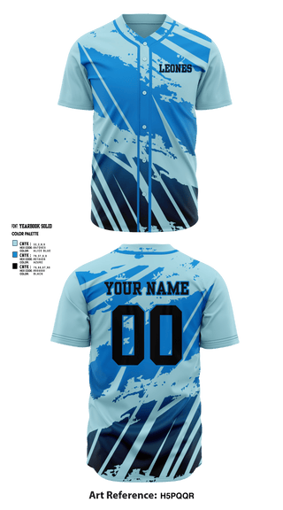 Full Button Baseball Jersey, Leones, Baseball, Teamtime, Team time, sublimation, custom sports apparel, team uniforms, spirit wear, spiritwear, sports uniforms, custom shirts, team store, custom team store, fundraiser sports, apparel fundraiser