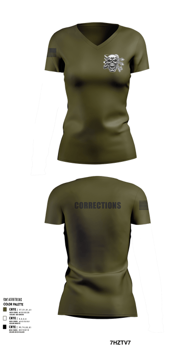 Corrections 76968575 Women's Short Sleeve V-neck Shirt - 148