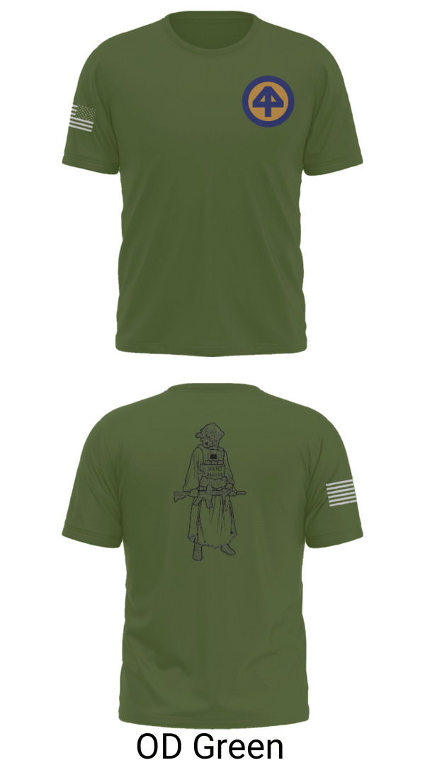 Old School Cotton Feel Shirt, A Co 1/1-114th, Army, Teamtime, Team time, sublimation, custom sports apparel, team uniforms, spirit wear, spiritwear, sports uniforms, custom shirts, team store, custom team store, fundraiser sports, apparel fundraiser