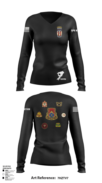 SPO Nation 55364584 Women's Long Sleeve V-neck Shirt - 133