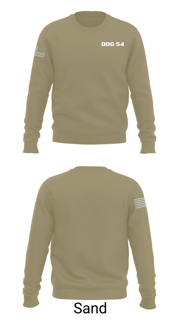 Crew Neck Sweatshirt, DDG 54, , Teamtime, Team time, sublimation, custom sports apparel, team uniforms, spirit wear, spiritwear, sports uniforms, custom shirts, team store, custom team store, fundraiser sports, apparel fundraiser