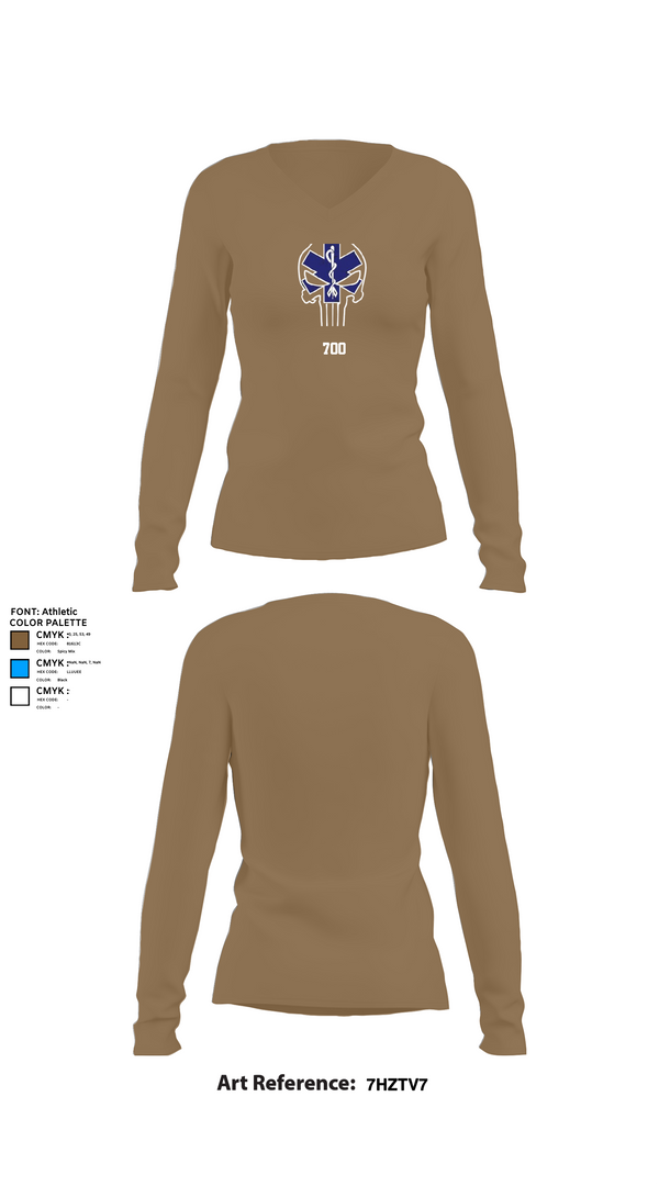 Womens Long Sleeve Vneck Shirt, 700, Army, Teamtime, Team time, sublimation, custom sports apparel, team uniforms, spirit wear, spiritwear, sports uniforms, custom shirts, team store, custom team store, fundraiser sports, apparel fundraiser
