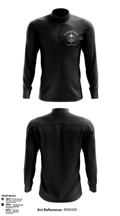 Bossier Police Violent Crimes 94724304 Quarter Zip Jacket - 107