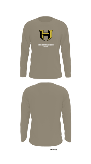 Long Sleeve Performance Shirt, Hubbard Middle School Cheer, Cheer, Teamtime, Team time, sublimation, custom sports apparel, team uniforms, spirit wear, spiritwear, sports uniforms, custom shirts, team store, custom team store, fundraiser sports, apparel fundraiser