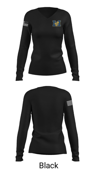 Women's Long Sleeve Vneck Shirt, Moorefield High School Softball, Softball, Teamtime, Team time, sublimation, custom sports apparel, team uniforms, spirit wear, spiritwear, sports uniforms, custom shirts, team store, custom team store, fundraiser sports, apparel fundraiser