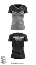 Athletic black excellence 2 85687336 Women's Short Sleeve V-neck Shirt - 1