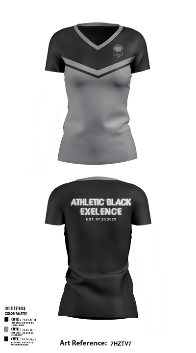Athletic black excellence 2 85687336 Women's Short Sleeve V-neck Shirt - 1