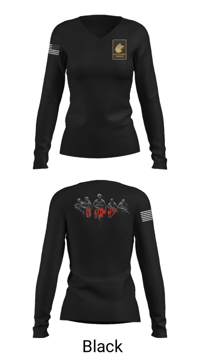 Alpha Company  2-27 48035421 Women's Long Sleeve V-neck Shirt - 37