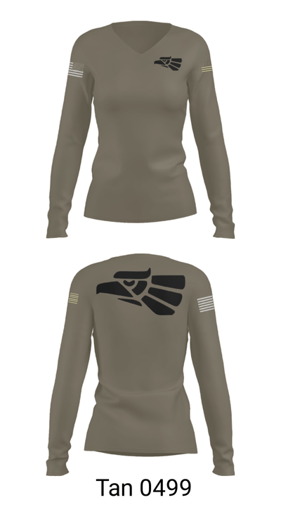 578th A Co 41314696 Women's Long Sleeve V-neck Shirt - 73