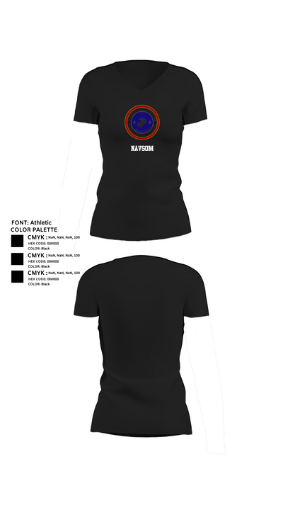 Navsom 61939478 Women's Short Sleeve V-neck Shirt - 24