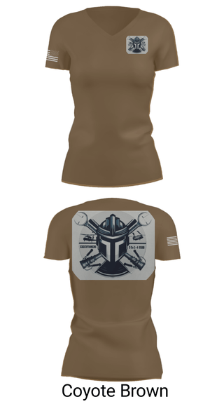 Women's Short Sleeve Vneck Shirt, 2-4 GSAB ECHO CO., Army, Teamtime, Team time, sublimation, custom sports apparel, team uniforms, spirit wear, spiritwear, sports uniforms, custom shirts, team store, custom team store, fundraiser sports, apparel fundraiser